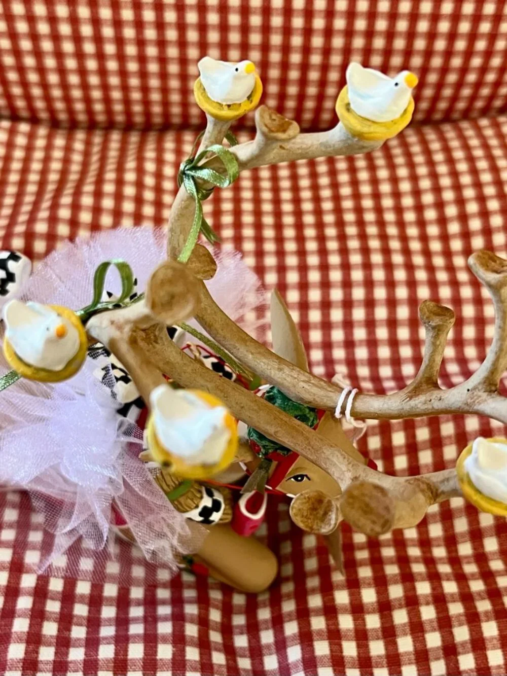 MacKenzie-Childs Patience Brewster Dash Away Sitting Dancer Reindeer Figure